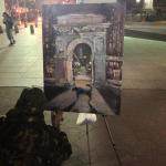 03 Blue dog and night Washington Square.Oil on canvas. 2013 New York. 36x27in. SOLD. Author can repeat painting. 