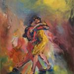 Dance in the sun. 42h60 cm. Canvas. Moscow in 2014. Painting is available in Moscow. 