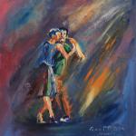 Blick dance. 51h48 cm. Canvas. Moscow in 2014. Painting is available in Moscow. 